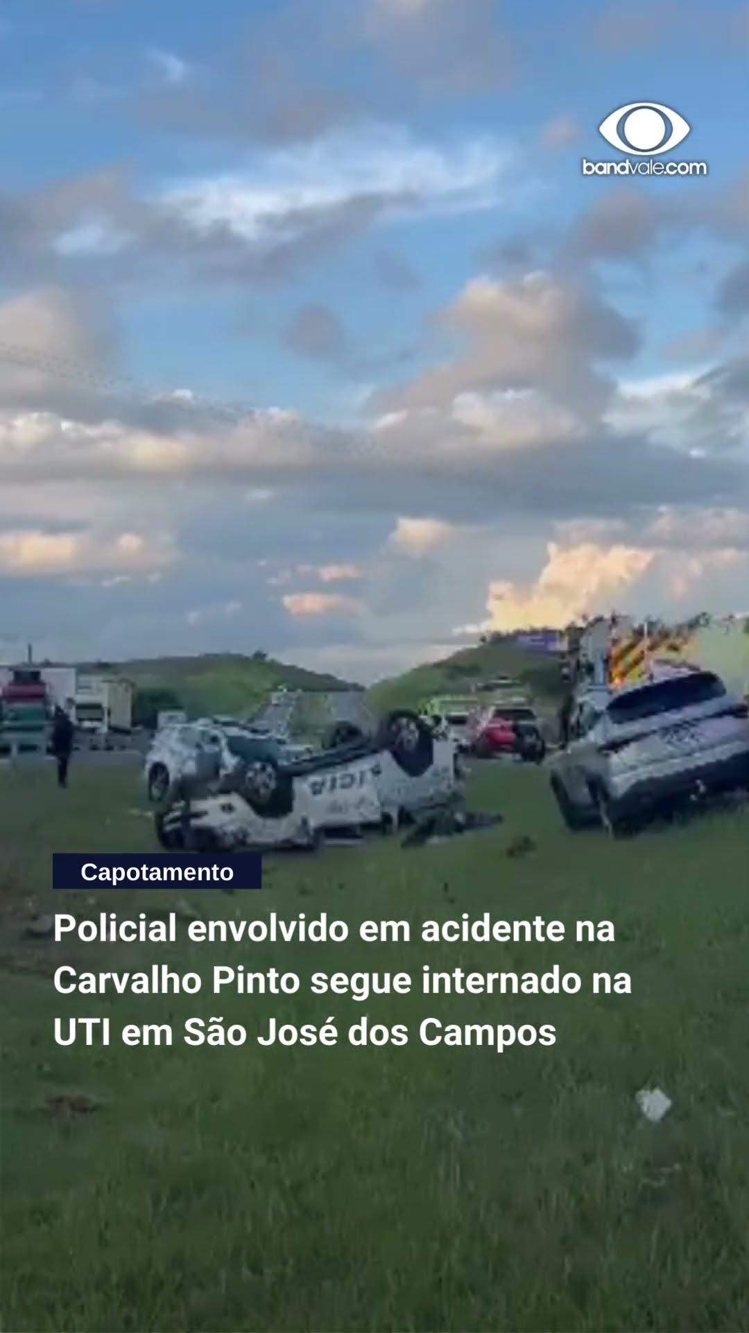 Policial envolvido em acidente na Carvalho Pinto segue internado na UTI em São José dos Campos